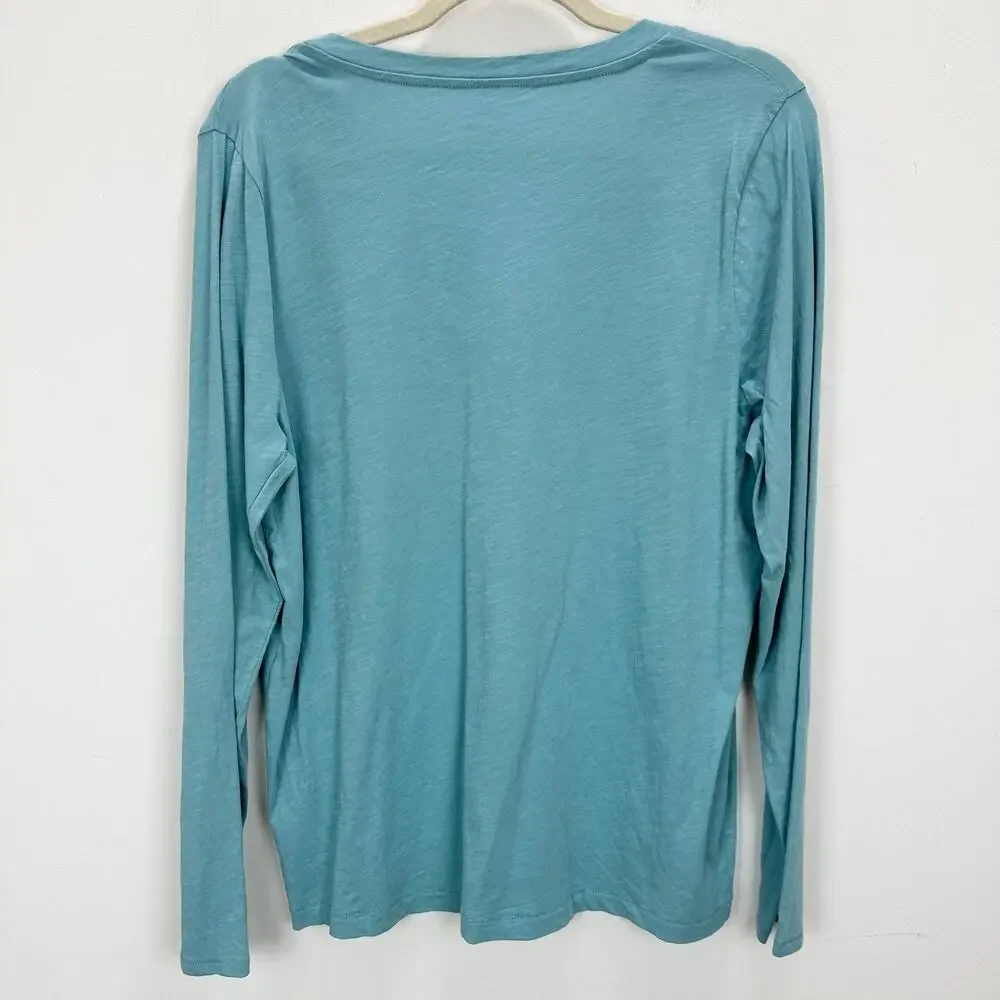 NEW J.Crew Long-sleeve vintage slub cotton V-neck tee Shirt Basics Equanimity XL